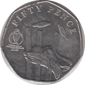 2019 CRICKET WORLD CUP 50P - WORLD COINS - Cambridgeshire Coins