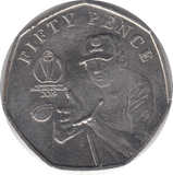 2019 CRICKET WORLD CUP 50P - WORLD COINS - Cambridgeshire Coins