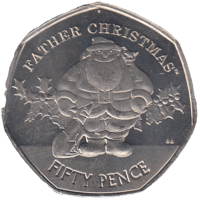 2019 FATHER CHRISTMAS 50P GIBRALTAR ( BU ) - 50P REGIONAL ISSUES - Cambridgeshire Coins