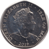 2019 FIFTY PENCE - IOM CRICKET - WORLD COINS - Cambridgeshire Coins