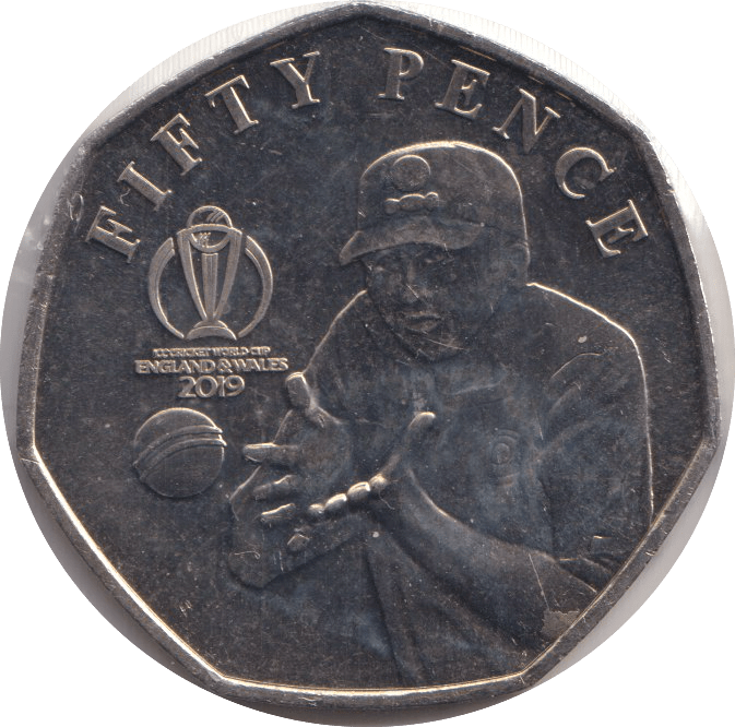 2019 FIFTY PENCE - IOM CRICKET - WORLD COINS - Cambridgeshire Coins