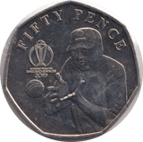2019 FIFTY PENCE - IOM CRICKET - WORLD COINS - Cambridgeshire Coins
