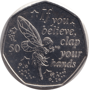 2019 FIFTY PENCE - IOM TINKERBELL - WORLD COINS - Cambridgeshire Coins