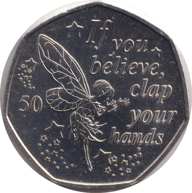 2019 FIFTY PENCE - IOM TINKERBELL - WORLD COINS - Cambridgeshire Coins