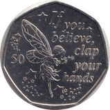 2019 FIFTY PENCE - IOM TINKERBELL - WORLD COINS - Cambridgeshire Coins