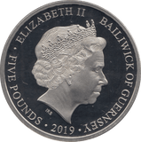 2019 FIVE POUNDS BAILIWICK OF GUERNSEY - WORLD COINS - Cambridgeshire Coins