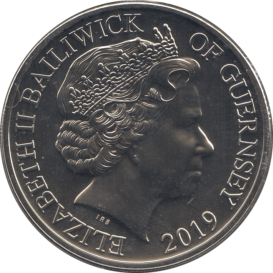 2019 FIVE POUNDS D - DAY 75TH ANNIVERSARY BAILIWICK OF GUERNSEY ( BU ) - WORLD COINS - Cambridgeshire Coins