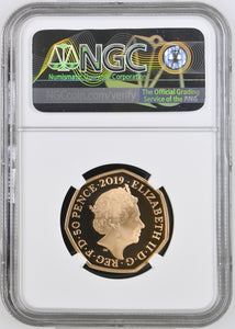 2019 GOLD 50P WALLACE & GROMIT 30TH ANNIVERSARY PF 70 ULTRA CAMEO ( TOP POP ) - NGC GOLD 50P - Cambridgeshire Coins