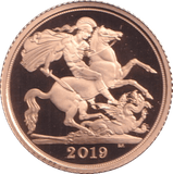2019 GOLD HALF SOVEREIGN ( PROOF ) - HALF SOVEREIGN - Cambridgeshire Coins