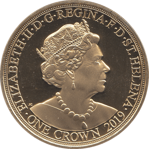 2019 GOLD PLATED CROWN ARTHUR DUKE OF WELLINGTON ( PROOF ) - WORLD COINS - Cambridgeshire Coins