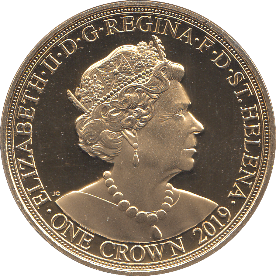 2019 GOLD PLATED CROWN ARTHUR DUKE OF WELLINGTON ( PROOF ) - WORLD COINS - Cambridgeshire Coins