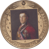 2019 GOLD PLATED CROWN ARTHUR DUKE OF WELLINGTON ( PROOF ) - WORLD COINS - Cambridgeshire Coins