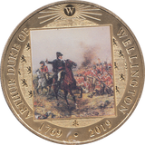 2019 GOLD PLATED CROWN ARTHUR DUKE OF WELLINGTON ( PROOF ) - WORLD COINS - Cambridgeshire Coins