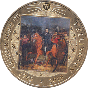 2019 GOLD PLATED CROWN ARTHUR DUKE OF WELLINGTON ( PROOF ) - WORLD COINS - Cambridgeshire Coins