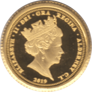 2019 GOLD PROOF FIVE POUNDS ALDERNEY - Gold World Coins - Cambridgeshire Coins