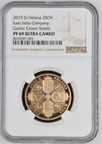 2019 GOLD PROOF GOTHIC CROWN SHIELD ST. HELENA NGC PF 69 ULTRA CAMEO - NGC GOLD COINS - Cambridgeshire Coins