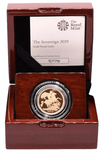 2019 GOLD PROOF SOVEREIGN BOXED - GOLD PROOF SOVEREIGNS - Cambridgeshire Coins