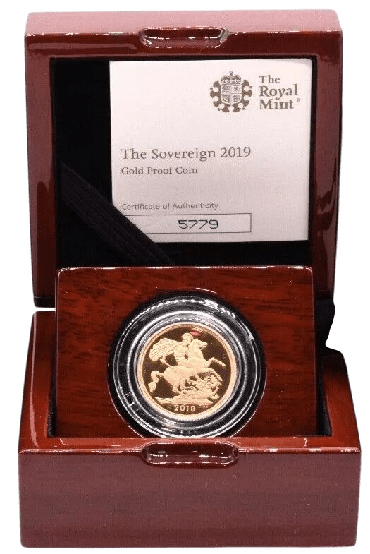 2019 GOLD PROOF SOVEREIGN BOXED - GOLD PROOF SOVEREIGNS - Cambridgeshire Coins