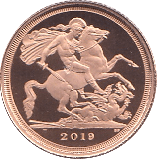 2019 GOLD QUARTER SOVEREIGN ( PROOF ) - QUARTER SOVEREIGN - Cambridgeshire Coins