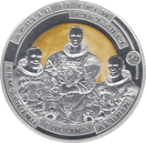 2019 MOON LANDING HALF DOLLAR APOLLO 11 CREW SILVER PROOF PLATED - WORLD COINS - Cambridgeshire Coins