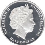 2019 MOON LANDING HALF DOLLAR CAPE CANAVERAL PROOF PLATED - WORLD COINS - Cambridgeshire Coins