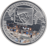 2019 MOON LANDING HALF DOLLAR MISSION CONTROL SILVER PROOF PLATED - WORLD COINS - Cambridgeshire Coins