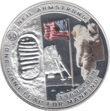 2019 MOON LANDING HALF DOLLAR NEIL ARMSTRONG SILVER PROOF PLATED - WORLD COINS - Cambridgeshire Coins