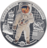 2019 MOON LANDING HALF DOLLAR SPACE SUIT SILVER PROOF PLATED - WORLD COINS - Cambridgeshire Coins