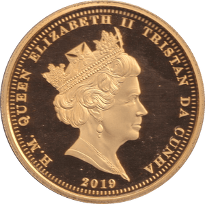 2019 ONE CROWN QUEEN VICTORIA TRISTAN DA CUNHA PROOF - WORLD COINS - Cambridgeshire Coins