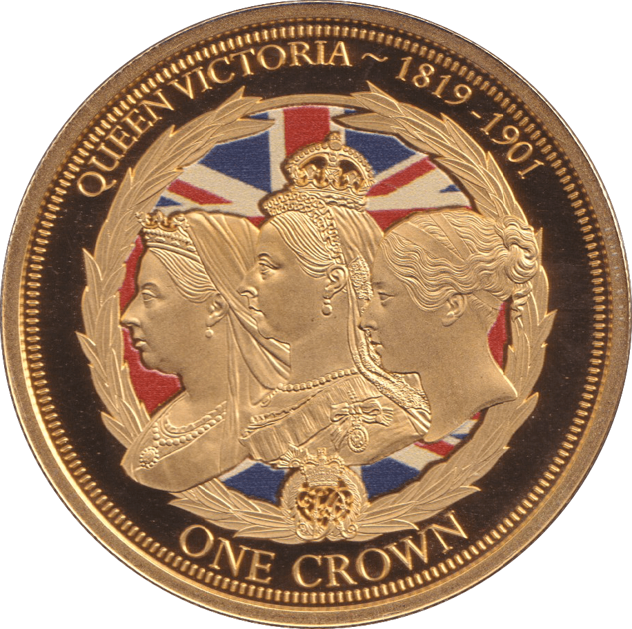 2019 ONE CROWN QUEEN VICTORIA TRISTAN DA CUNHA PROOF - WORLD COINS - Cambridgeshire Coins
