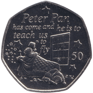 2019 PETER PAN 50P ISLE OF MAN ( BU ) - 50P REGIONAL ISSUE - Cambridgeshire Coins