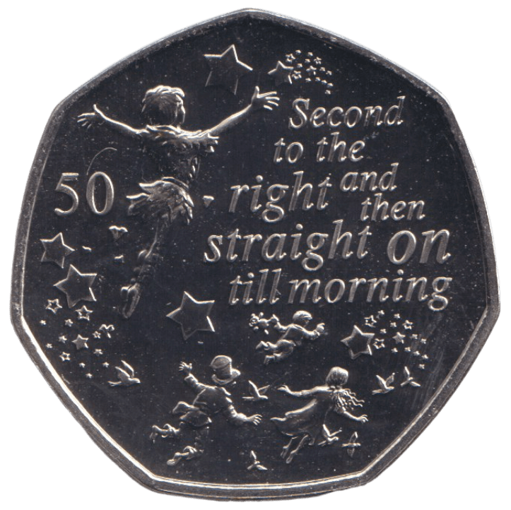 2019 PETER PAN 50P ISLE OF MAN ( BU ) - 50P REGIONAL ISSUE - Cambridgeshire Coins