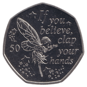 2019 PETER PAN TINKER BELL 50P ISLE OF MAN ( BU ) - 50P REGIONAL ISSUE - Cambridgeshire Coins