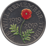 2019 POPPY (1919) FIVE POUNDS - WORLD COINS - Cambridgeshire Coins
