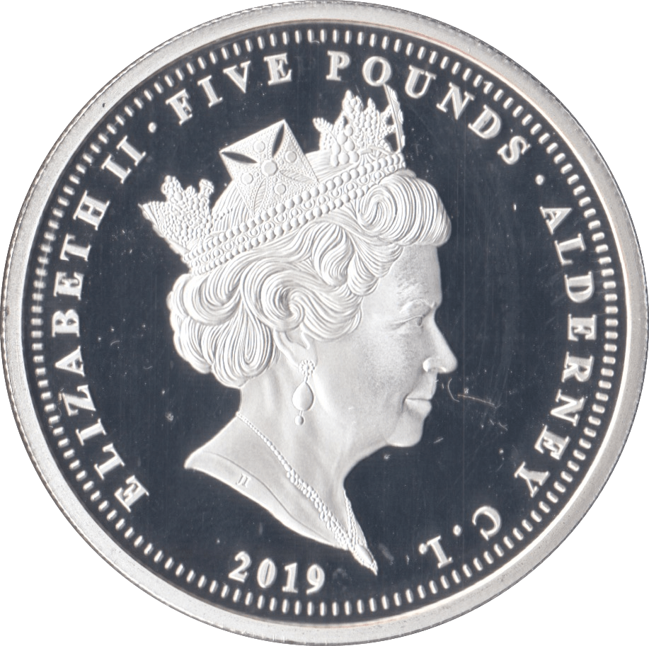 2019 PROOF 75TH ANNIVERSARY D DAY £5 ALDERNEY - WORLD COINS - Cambridgeshire Coins
