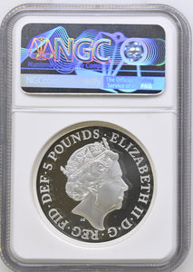 2019 £5 SILVER PROOF TWO OUNCE UNA AND THE LION ( NGC ) PF 68 ULTRA CAMEO - NGC SILVER COINS - Cambridgeshire Coins