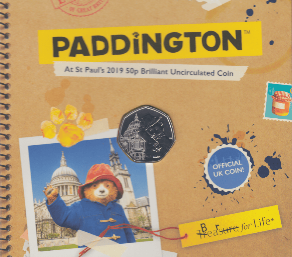 2019 ROYAL MINT PADDINGTON BEAR BRILLIANT UNCIRCULATED BU 50P FIFTY PENCE PACK - 50p BU Pack - Cambridgeshire Coins