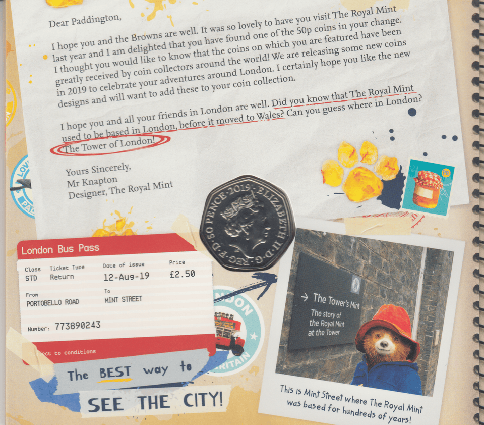 2019 ROYAL MINT PADDINGTON BEAR BRILLIANT UNCIRCULATED BU 50P FIFTY PENCE PACK - 50p BU Pack - Cambridgeshire Coins