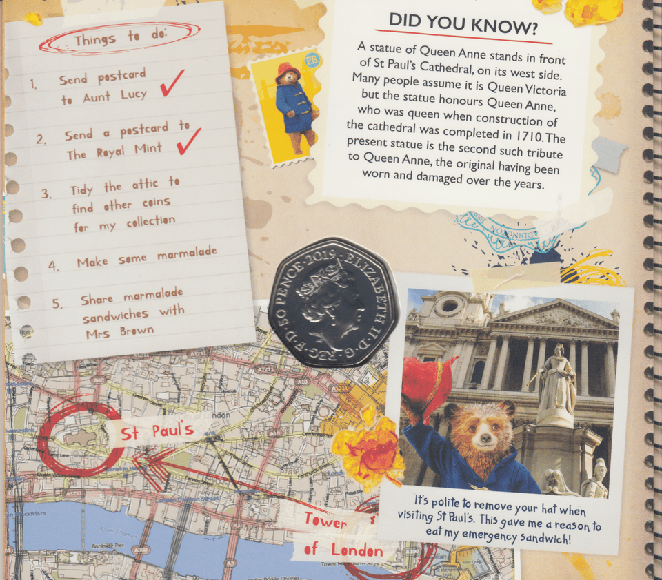2019 ROYAL MINT PADDINGTON BEAR BRILLIANT UNCIRCULATED BU 50P FIFTY PENCE PACK - 50p BU Pack - Cambridgeshire Coins