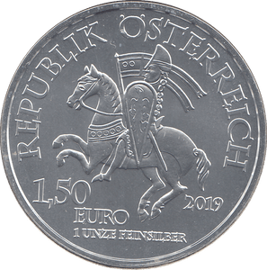 2019 SILVER 1 1/2 EUROS 825TH ANNIVERSARY AUSTRIA ( BU ) - SILVER WORLD COINS - Cambridgeshire Coins