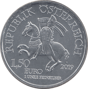 2019 SILVER 1 1/2 EUROS WIENER NEUSTADT AUSTRIA ( BU ) - SILVER WORLD COINS - Cambridgeshire Coins