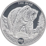 2019 SILVER 20 FRANCS THE BEAR DEMOCRATIC REPUBLIC OF CONGO ( BU ) - SILVER WORLD COINS - Cambridgeshire Coins