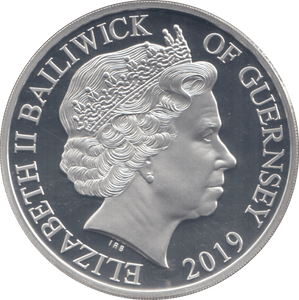 2019 SILVER £5 GUERNSEY ( PROOF ) - SILVER WORLD COINS - Cambridgeshire Coins