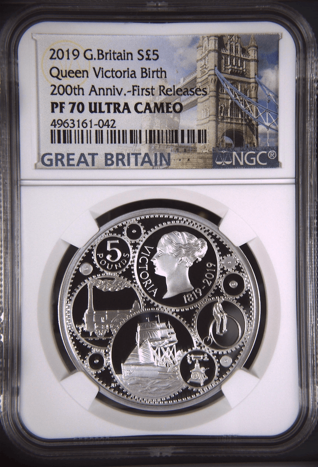 2019 SILVER 50P QUEEN VICTORIA BIRTH PF 70 ULTRA CAMEO - NGC GOLD 50P - Cambridgeshire Coins