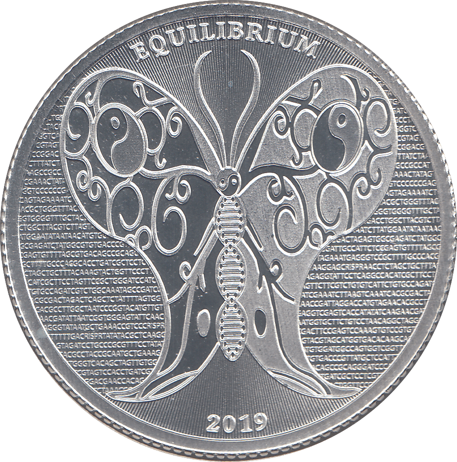 2019 SILVER FIVE DOLLARS EQUILIBRIUM TOKELAU ( BU ) - SILVER WORLD COINS - Cambridgeshire Coins
