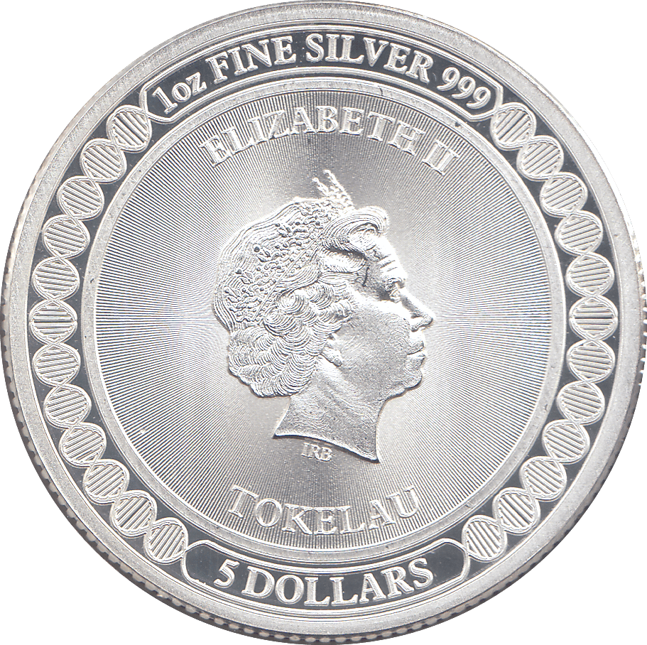 2019 SILVER FIVE DOLLARS EQUILIBRIUM TOKELAU ( BU ) - SILVER WORLD COINS - Cambridgeshire Coins