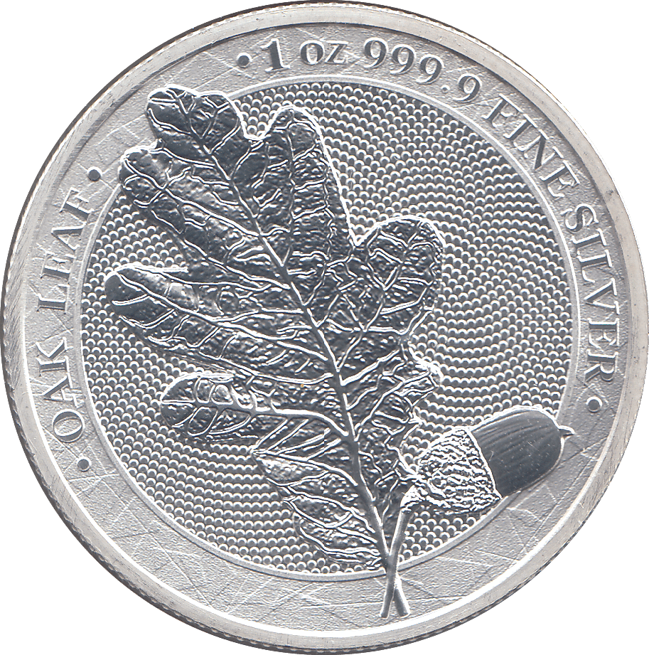 2019 SILVER FIVE MARKS OAK LEAF GERMANIA ( BU ) - SILVER WORLD COINS - Cambridgeshire Coins