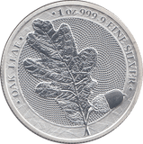2019 SILVER FIVE MARKS OAK LEAF GERMANIA ( BU ) - SILVER WORLD COINS - Cambridgeshire Coins
