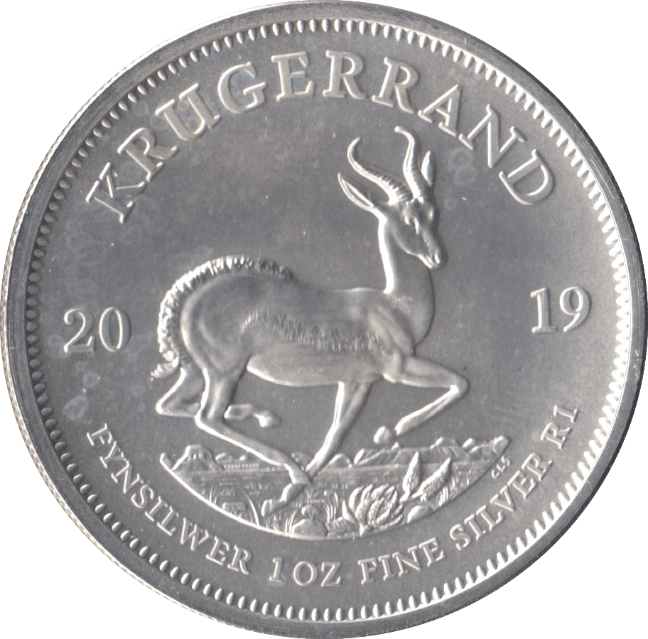 2019 SILVER KRUGERRAND 1OZ SOUTH AFRICA ( UNC ) - SILVER WORLD COINS - Cambridgeshire Coins