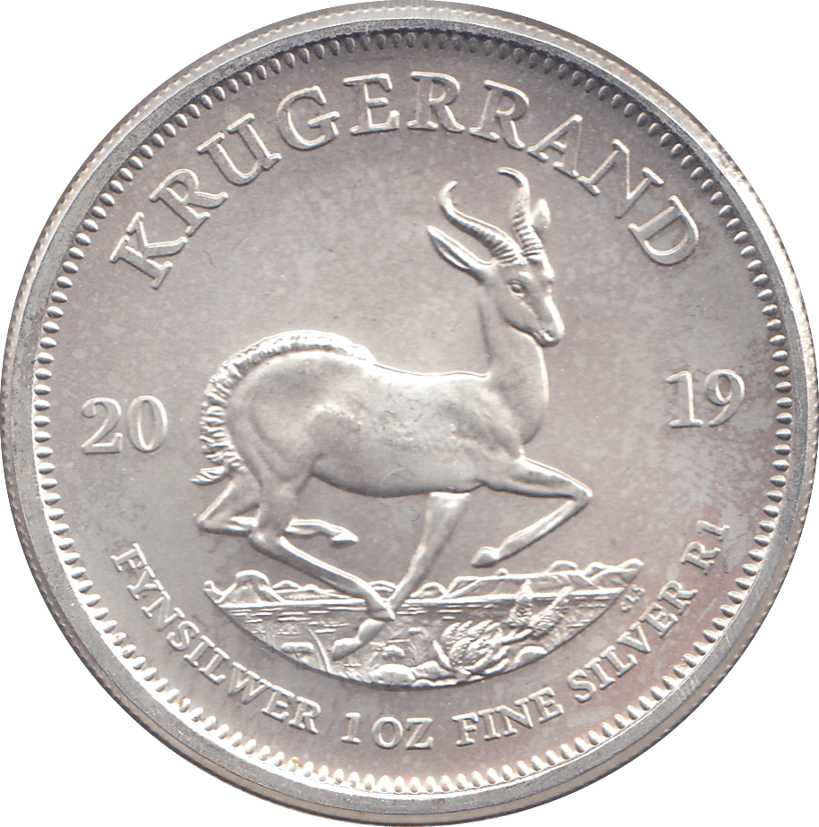 2019 SILVER KRUGERRAND SOUTH AFRICA - SILVER WORLD COINS - Cambridgeshire Coins